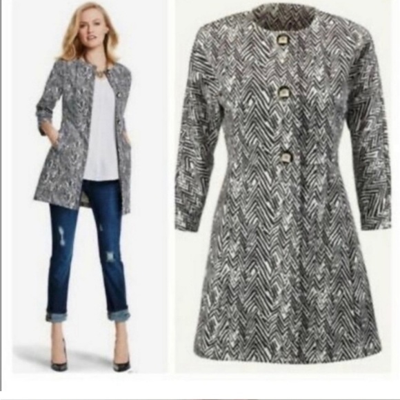 CAbi Jackets & Blazers - CAbi Zig Zag Ponte Knit Jacket Style #3034 Size Small